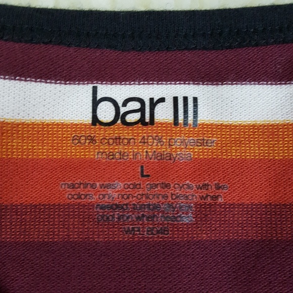 Bar lll Mens Striped Tank Top Sz Large - Picture 6 of 8